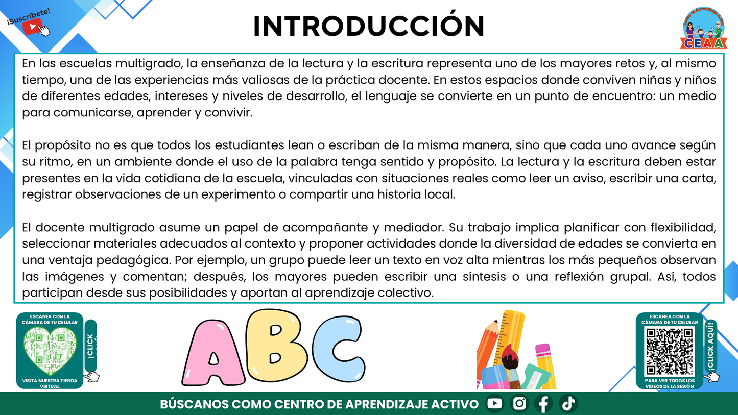 Resumen Gráfico CTE Multigrado TEMA 4: ¿CÓMO ENSEÑAR A LEER Y ESCRIBIR EN AULAS MULTIGRADO CON SENTIDO Y PROPÓSITO? (Editable en PowerPoint)