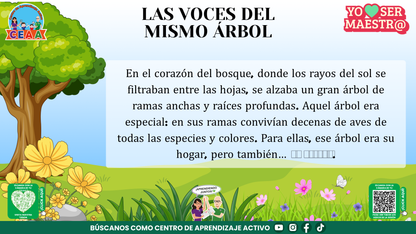 Historias para Maestros Multigrado - LAS VOCES DEL MISMO ÁRBOL Editable en PowerPoint)