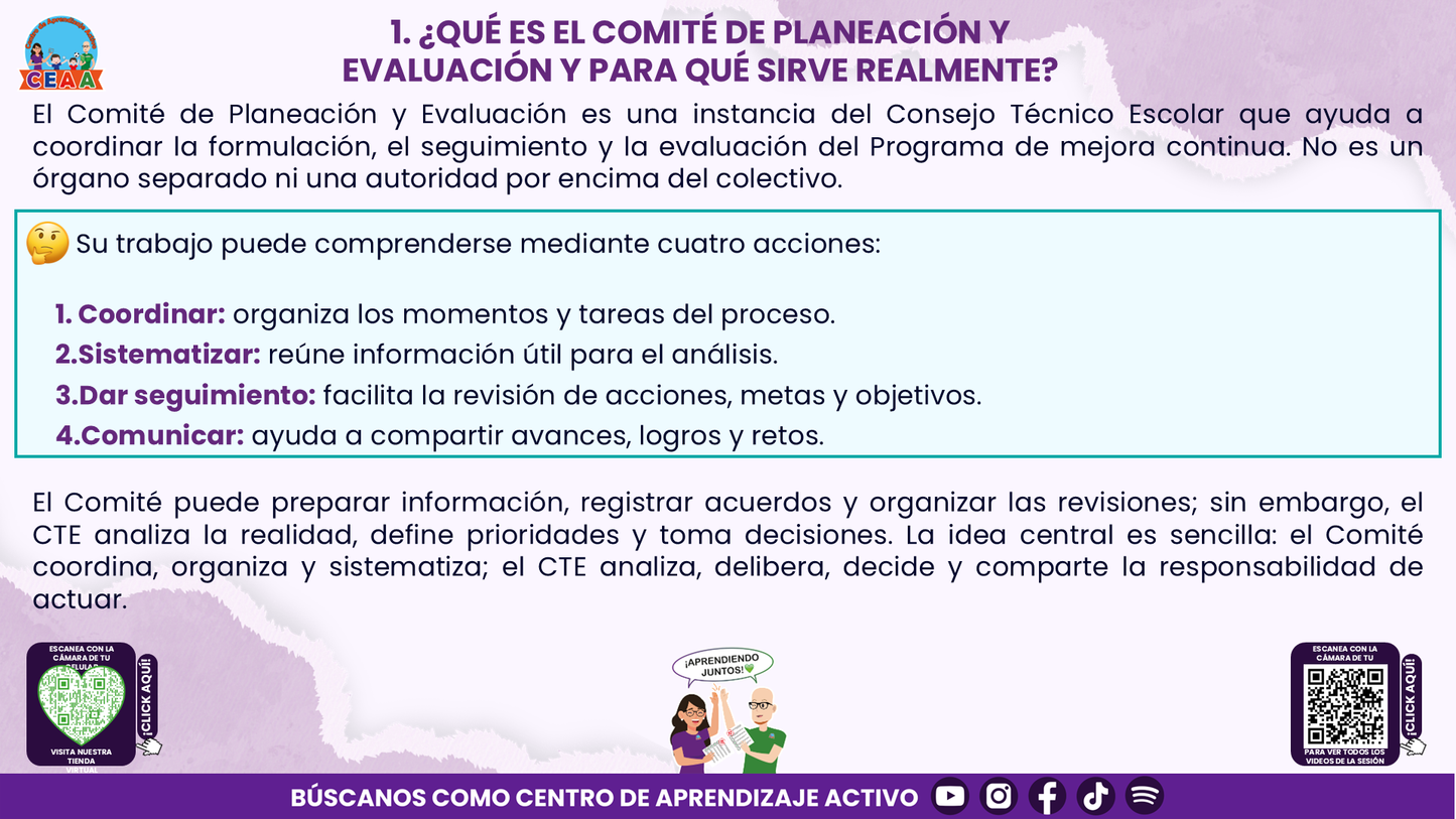 Resumen: CONSEJO CONSEJO TÉCNICO ESCOLAR FASE INTENSIVA CICLO ESCOLAR 2026-2027 - NCOMITÉ DE PLANEACIÓN Y EVALUACIÓN: ¿CÓMO PODEMOS INTEGRARLO EN NUESTRA ESCUELA? Editable en PowerPoint
