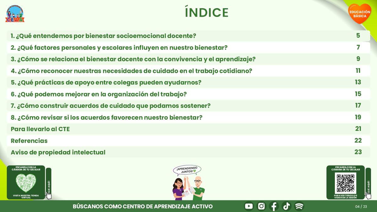 Resumen CTE del Tema 6 Educación Básica: BIENESTAR SOCIOEMOCIONAL DOCENTE ¿CÓMO CUIDARNOS Y CONSTRUIR CONDICIONES DE TRABAJO QUE NOS AYUDEN A ENSEÑAR Y CONVIVIR? editable en PowerPoint