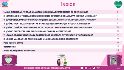 Resumen CTE del Tema 5 Educación Multigrado: LA COMUNIDAD Y EL APRENDIZAJE EN EL AULA ¿CÓMO CONSTRUIR EXPERIENCIAS CON LAS FAMILIAS Y LOS SABERES DE NUESTRO ENTORNO? editable en PowerPoint