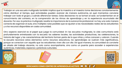 Resumen Gráfico CTE Multigrado TEMA 1: PEDAGOGÍA MULTIGRADO: DIVERSIDAD, COLABORACIÓN Y PROYECTOS CON SENTIDO (Editable en PowerPoint)