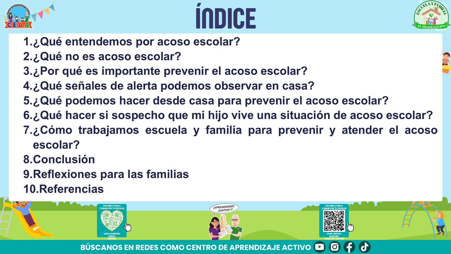 ESCUELA Y FAMILIA: JUNTOS EN LA PREVENCIÓN DEL ACOSO ESCOLAR Editable en PowerPoint