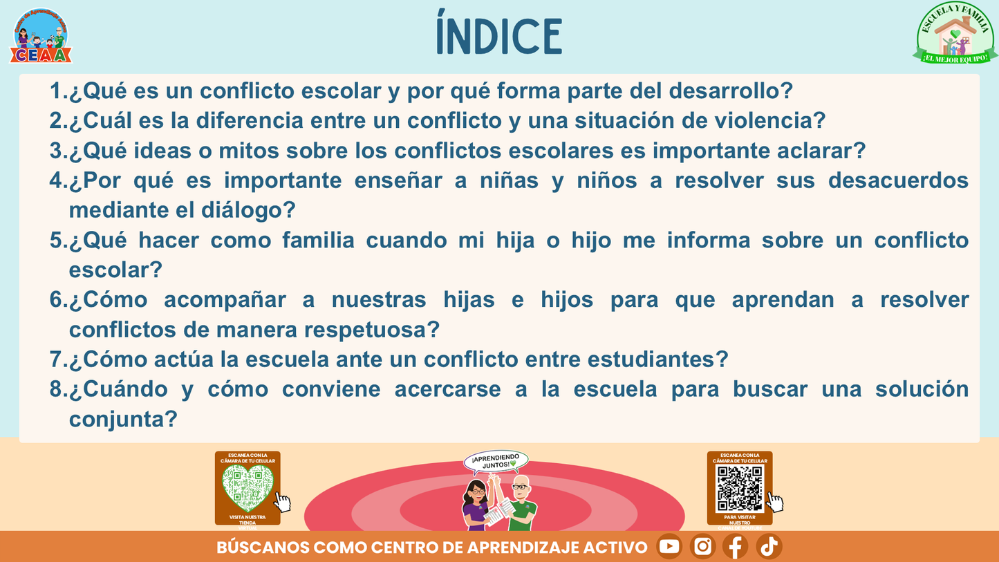ESCUELA Y FAMILIA: ¿Qué hacer y cómo resolver conflictos entre estudiantes de manera adecuada? (Editable en PowerPoint)