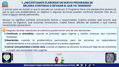 RESUMEN Y ACOMPAÑAMIENTO DOCENTE TEMA: NUESTRO PROGRAMA DE MEJORA CONTINUA ¿CÓMO INICIAMOS SIN PARTIR DE CERO? Editable en PowerPoint