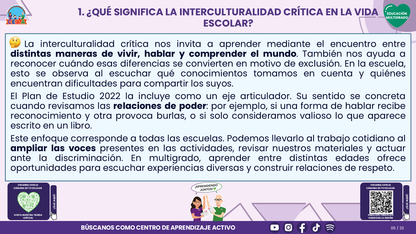 Resumen CTE del Tema 2 Educación Multigrado: INTERCULTURALIDAD CRÍTICA, LENGUAS Y SABERES ¿CÓMO APRENDER DESDE LA DIVERSIDAD DE NUESTRA COMUNIDAD EN EL AULA? editable en PowerPoint