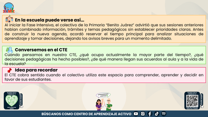 Resumen: CONSEJO CONSEJO TÉCNICO ESCOLAR FASE INTENSIVA CICLO ESCOLAR 2026-2027 - EL CTE COMO COMUNIDAD DE APRENDIZAJE: UNA RUTA PARA DIALOGAR, APRENDER Y TOMAR DECISIONES EN COLECTIVO Editable en PowerPoint