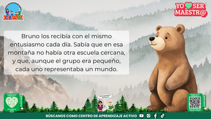 Historias para Maestros Multigrado - EL OSO Y LA ESCUELA DE LA MONTAÑA (Editable en PowerPoint)