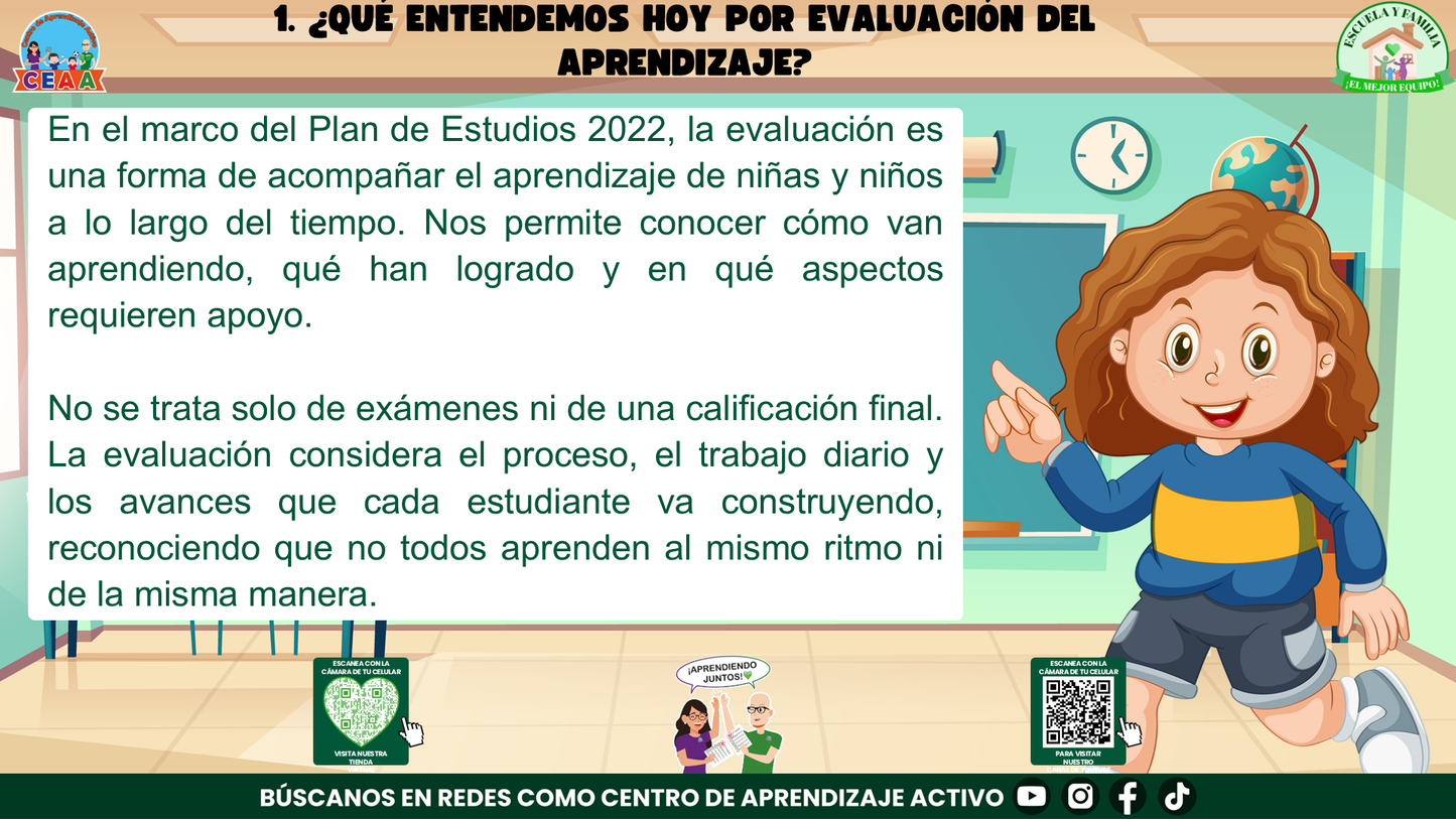 ESCUELA Y FAMILIA: ¿QUÉ ES LA EVALUACIÓN Y CÓMO SE EVALÚA HOY A MIS HIJOS? (Editable en PowerPoint)