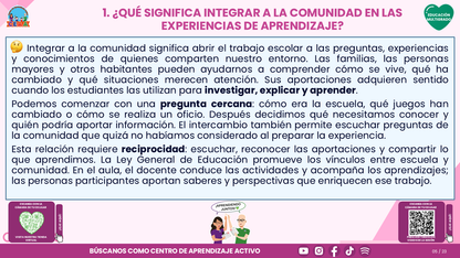 Resumen CTE del Tema 5 Educación Multigrado: LA COMUNIDAD Y EL APRENDIZAJE EN EL AULA ¿CÓMO CONSTRUIR EXPERIENCIAS CON LAS FAMILIAS Y LOS SABERES DE NUESTRO ENTORNO? editable en PowerPoint
