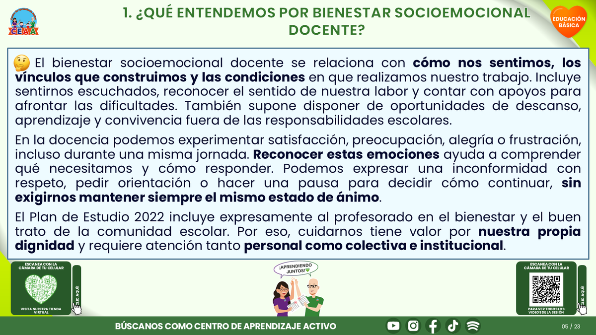 Resumen CTE del Tema 6 Educación Básica: BIENESTAR SOCIOEMOCIONAL DOCENTE ¿CÓMO CUIDARNOS Y CONSTRUIR CONDICIONES DE TRABAJO QUE NOS AYUDEN A ENSEÑAR Y CONVIVIR? editable en PowerPoint