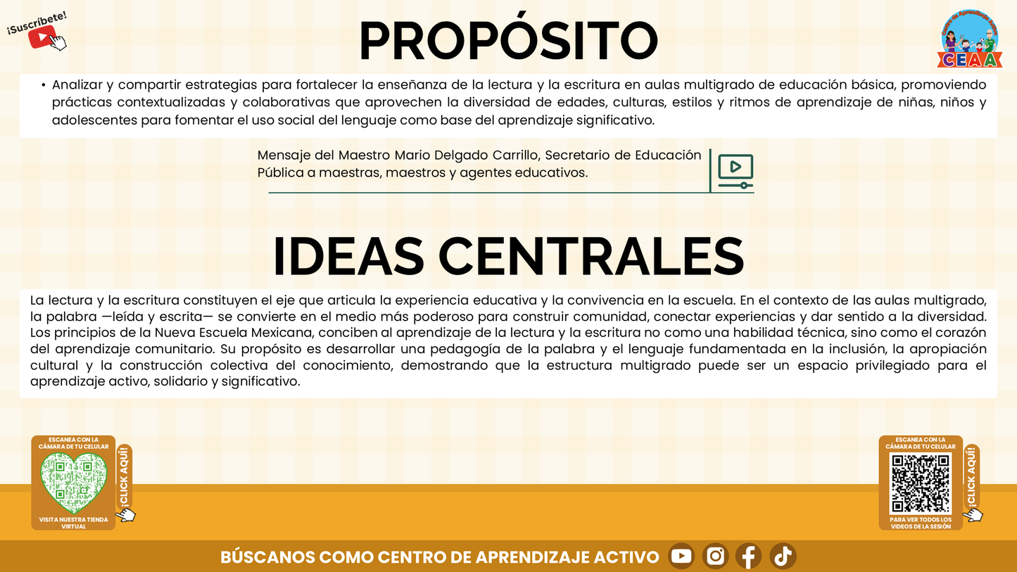Presentación CTE Multigrado Tema 4: La Lectura y la Escritura en Aulas Multigrado (Editable en PowerPoint)