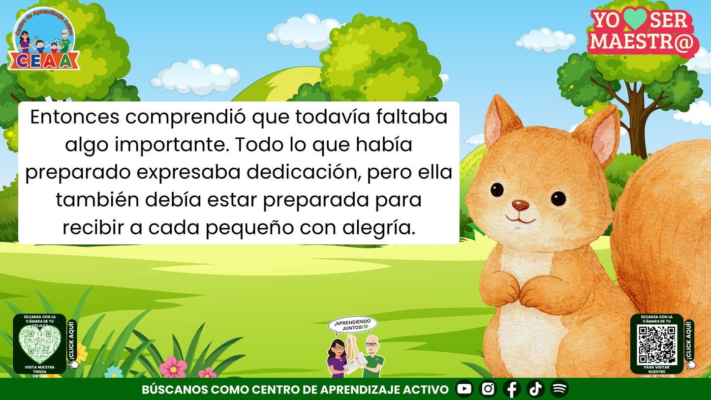 Historias para Maestros - Clara, la ardilla y la puerta del primer día Editable en PowerPoint
