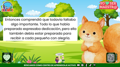 Historias para Maestros - Clara, la ardilla y la puerta del primer día Editable en PowerPoint