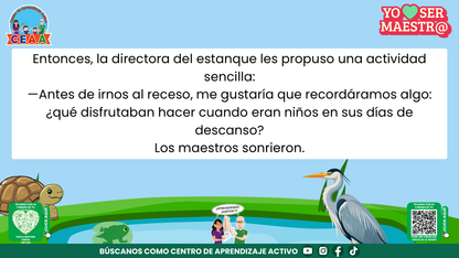 Historias para Maestros - Rita, la ranita maestra y el descanso merecido editable en PowerPoint