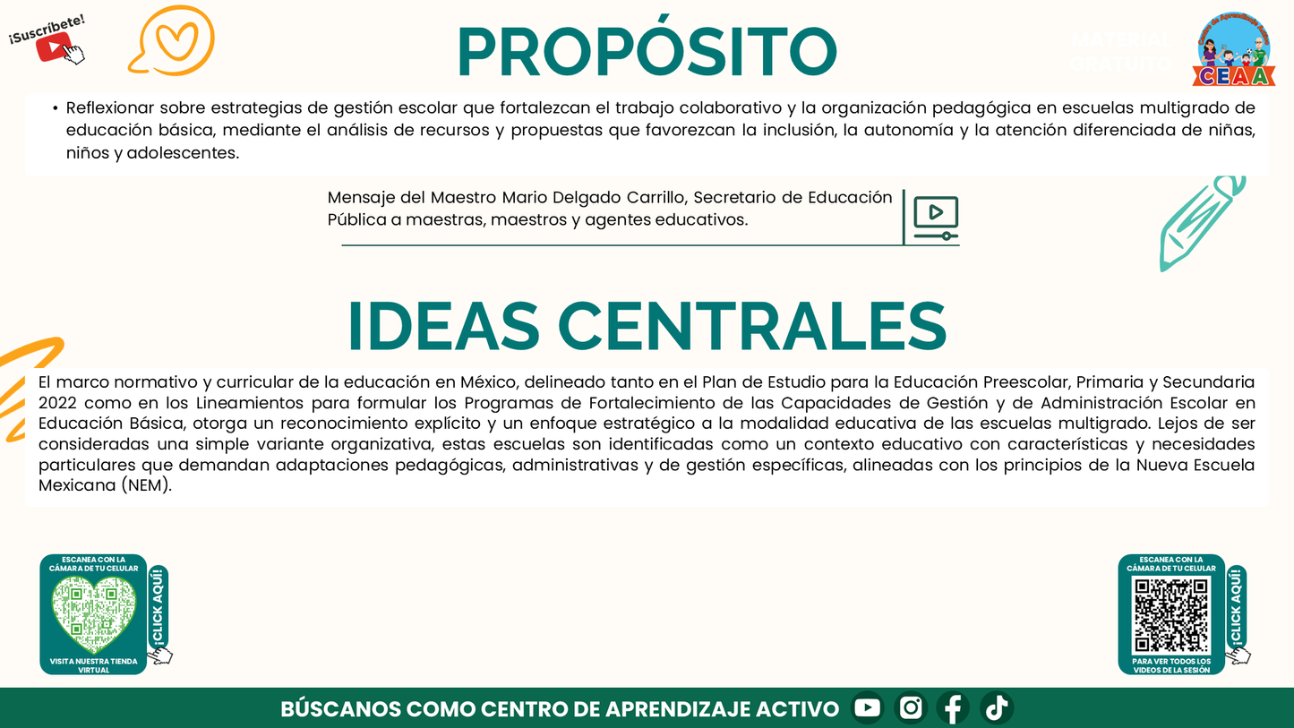 Presentación CTE Multigrado Tema 5: Gestión Escolar Multigrado (Editable en PowerPoint)