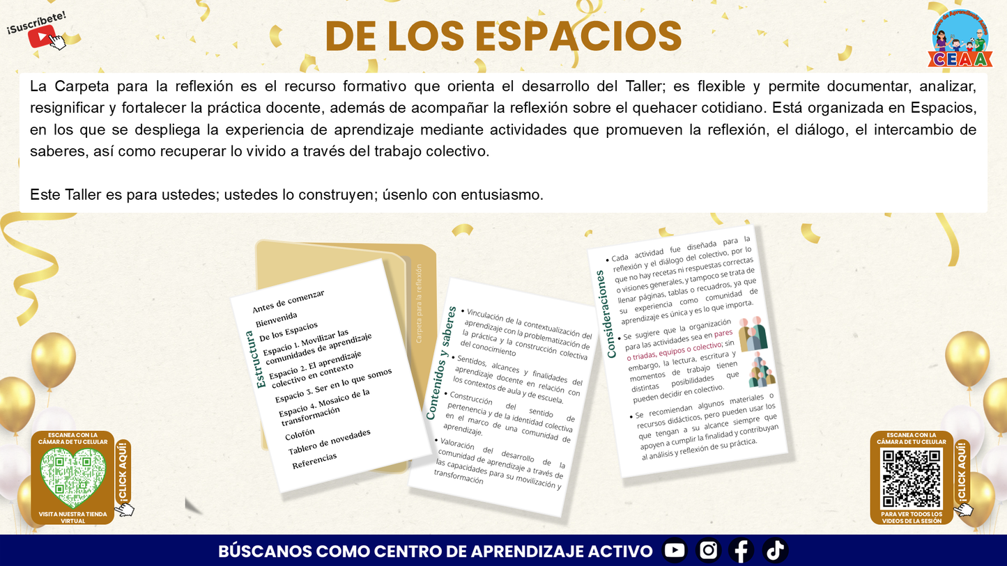 Presentación Taller Intensivo Sesión 1 Espacios 1 y 2 Julio 2026 editable en PowerPoint
