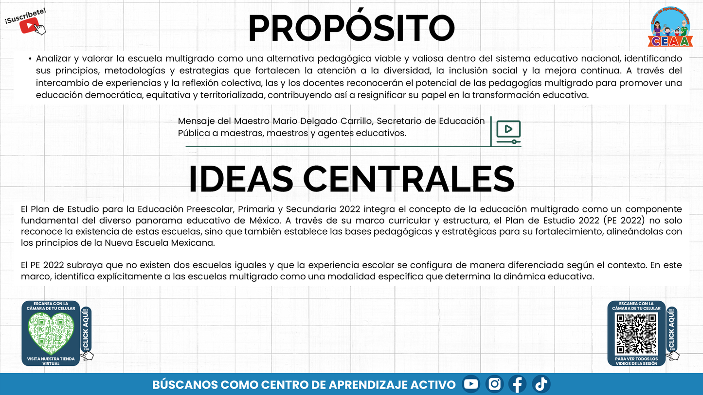 Presentación CTE Multigrado Tema 1: Pedagogías Multigrado (Editable en PowerPoint)