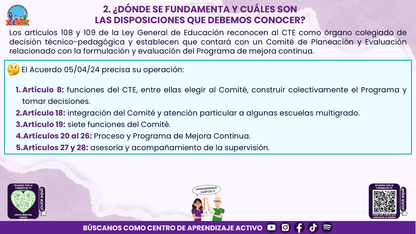 RESUMEN Y ACOMPAÑAMIENTO DOCENTE TEMA: COMITÉ DE PLANEACIÓN Y EVALUACIÓN ¿CÓMO PODEMOS INTEGRARLO EN NUESTRA ESCUELA? Editable en PowerPoint