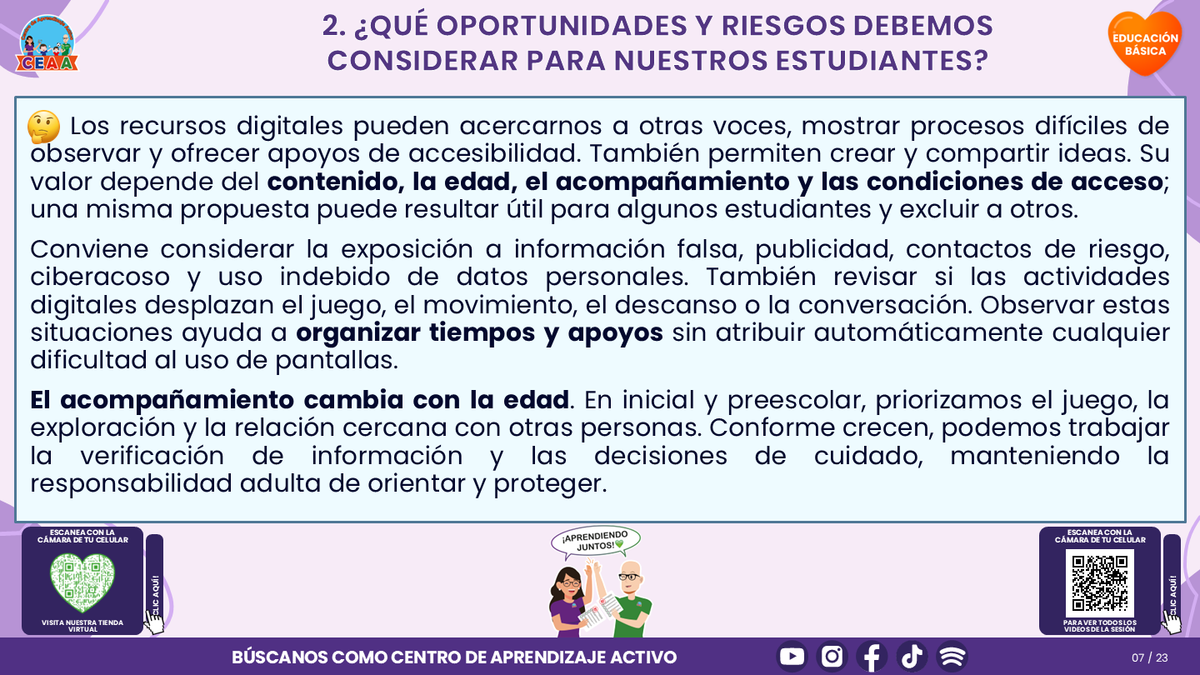 Resumen CTE del Tema 4 Educación Básica: PANTALLAS, REDES SOCIALES E INTELIGENCIA ARTIFICIAL ¿CÓMO ACOMPAÑAR UN USO CRÍTICO, SEGURO Y CON SENTIDO PARA APRENDER? editable en PowerPoint