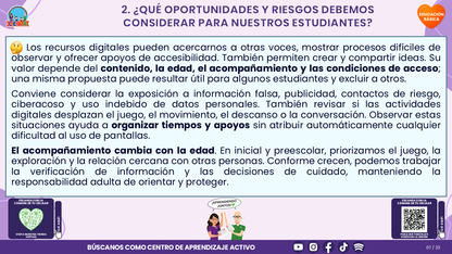 Resumen CTE del Tema 4 Educación Básica: PANTALLAS, REDES SOCIALES E INTELIGENCIA ARTIFICIAL ¿CÓMO ACOMPAÑAR UN USO CRÍTICO, SEGURO Y CON SENTIDO PARA APRENDER? editable en PowerPoint