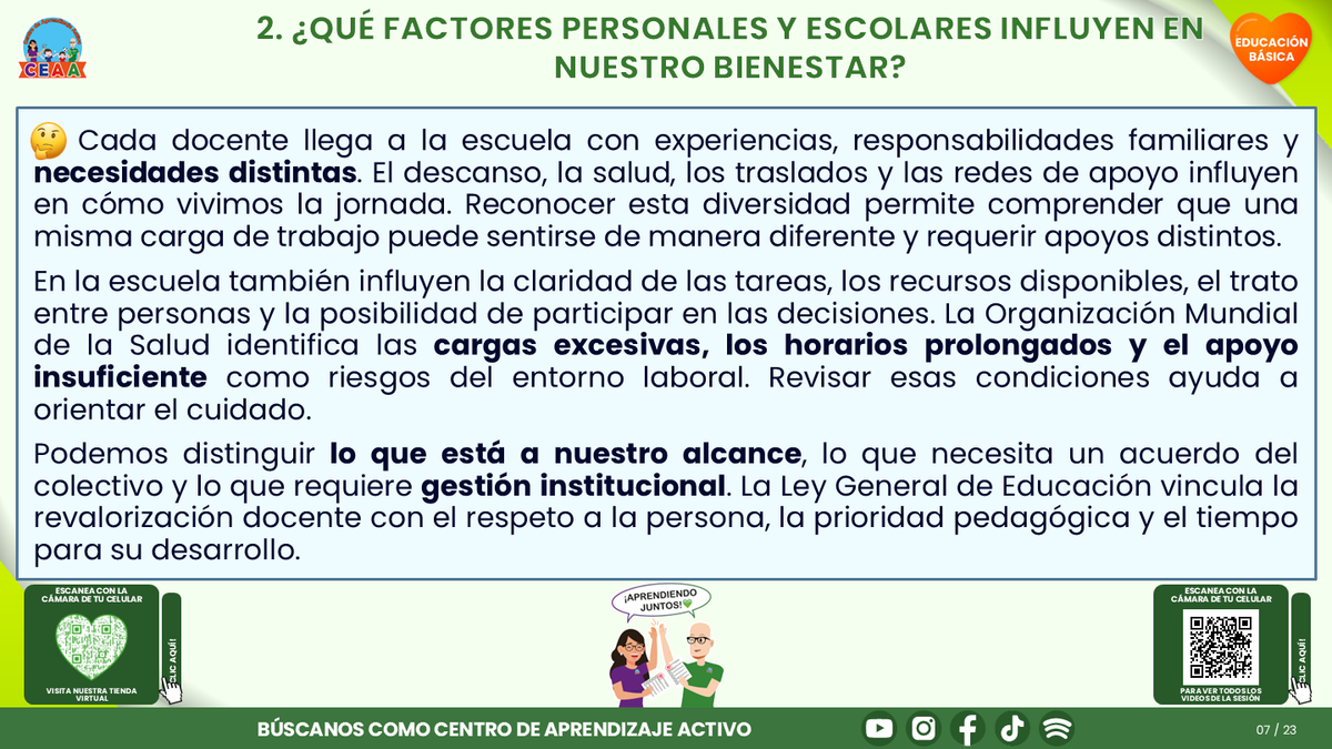Resumen CTE del Tema 6 Educación Básica: BIENESTAR SOCIOEMOCIONAL DOCENTE ¿CÓMO CUIDARNOS Y CONSTRUIR CONDICIONES DE TRABAJO QUE NOS AYUDEN A ENSEÑAR Y CONVIVIR? editable en PowerPoint