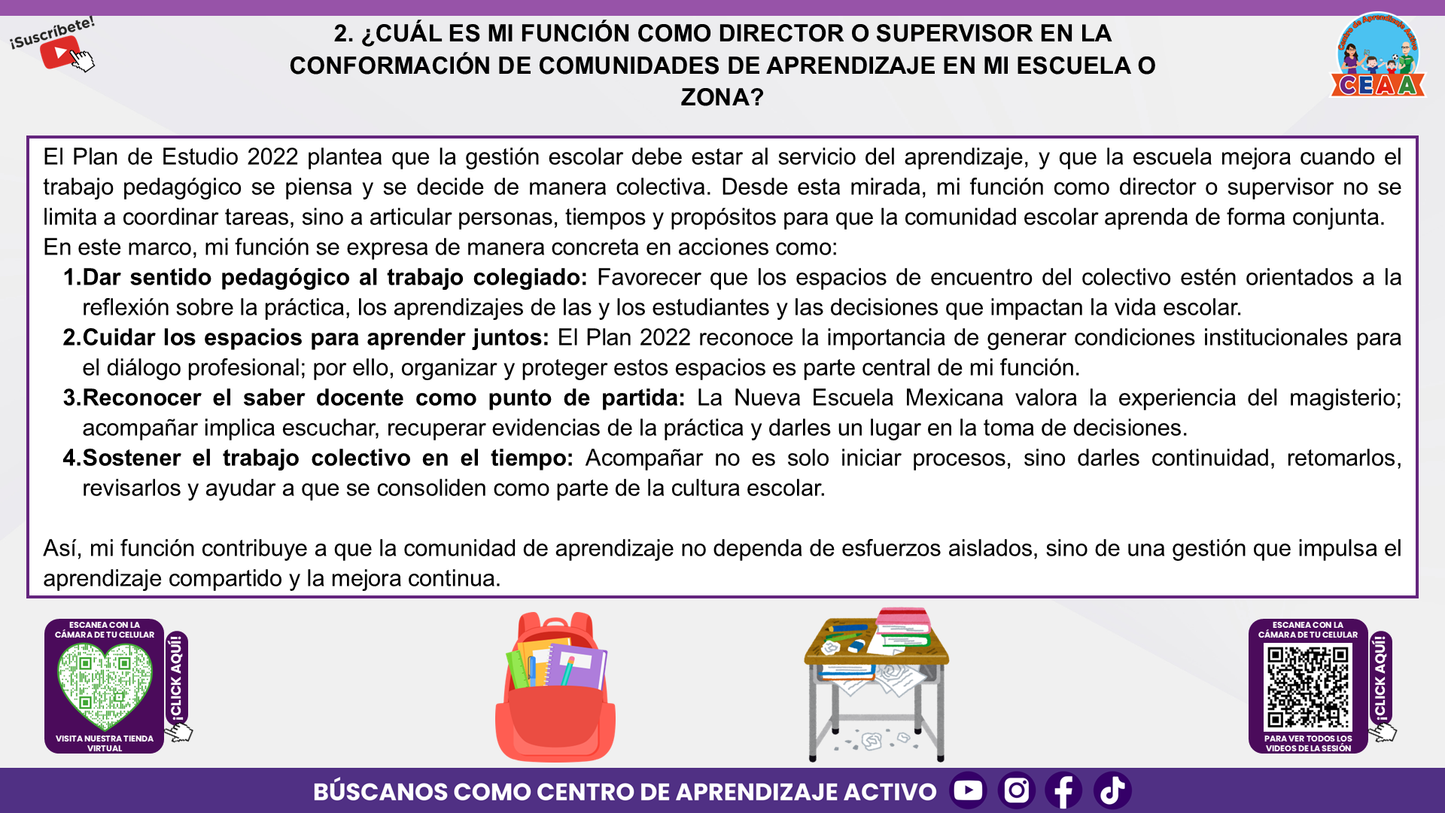 Resumen Gráfico: ¿CUÁL ES MI PAPEL COMO DIRECTOR O SUPERVISOR PARA FORTALECER LA COMUNIDAD DE APRENDIZAJE DE MI ESCUELA O ZONA? (Editable en PowerPoint)