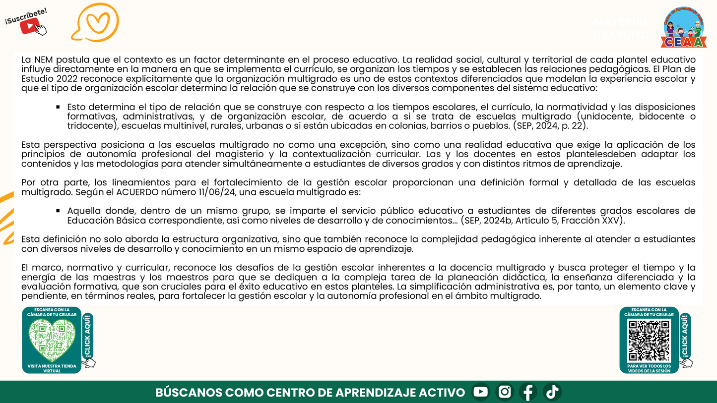 Presentación CTE Multigrado Tema 5: Gestión Escolar Multigrado (Editable en PowerPoint)