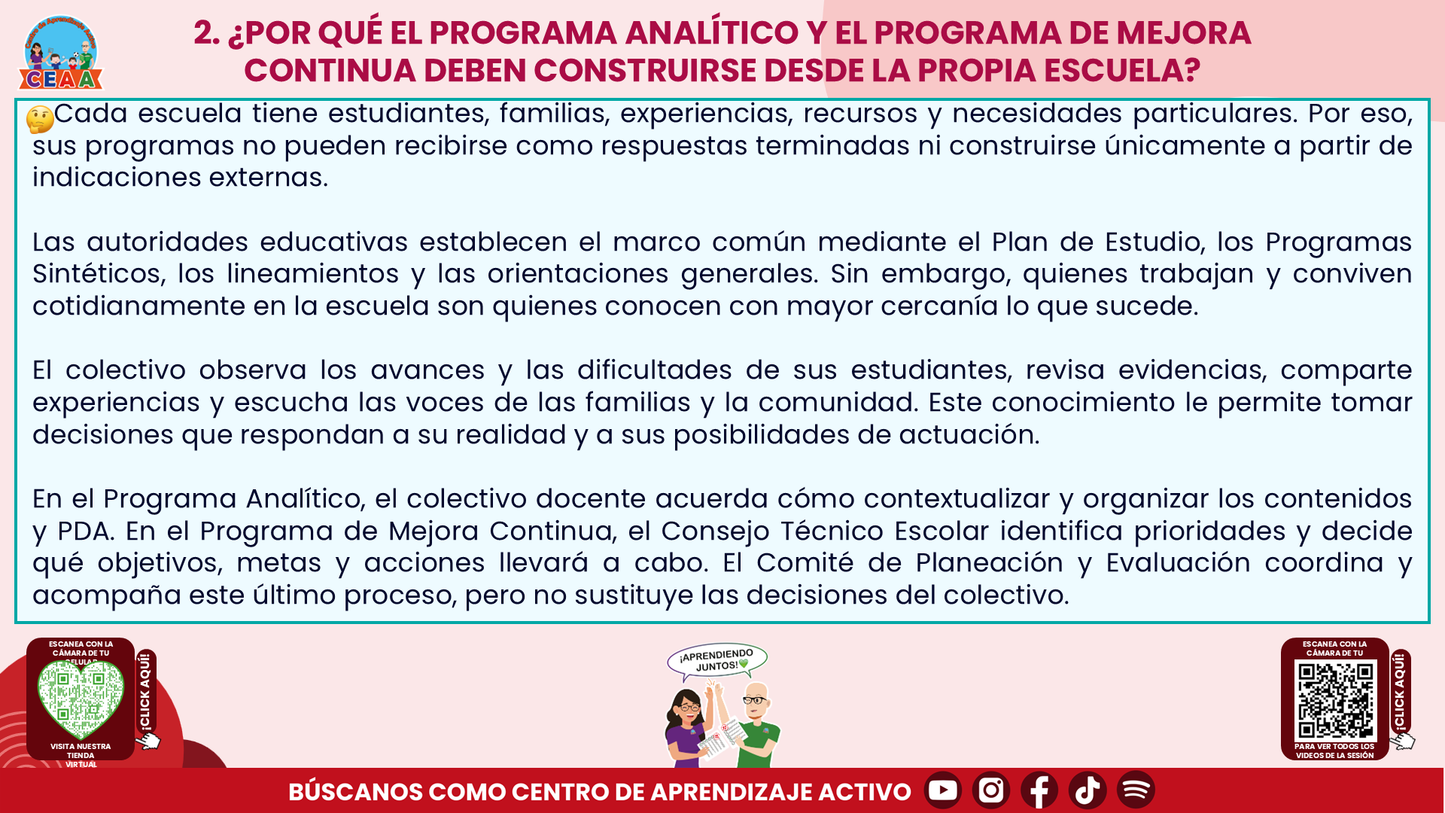RESUMEN Y ACOMPAÑAMIENTO DOCENTE TEMA: PROGRAMA ANALÍTICO Y PROGRAMA DE MEJORA CONTINUA ¿EN QUÉ SE PARECEN Y EN QUÉ SON DIFERENTES? Editable en PowerPoint