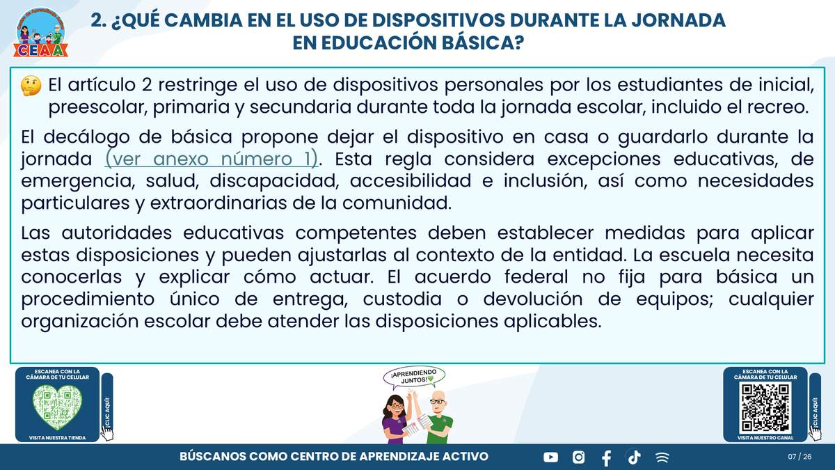 Resumen CTE Sesión 1 Tema: NUEVO ACUERDO 09/09/26 SOBRE EL USO RESPONSABLE Y SEGURO DE DISPOSITIVOS DIGITALES PERSONALES Y TECNOLOGÍAS DE APRENDIZAJE ¿QUÉ NOS CORRESPONDE HACER COMO ESCUELA? editable en PowerPoint