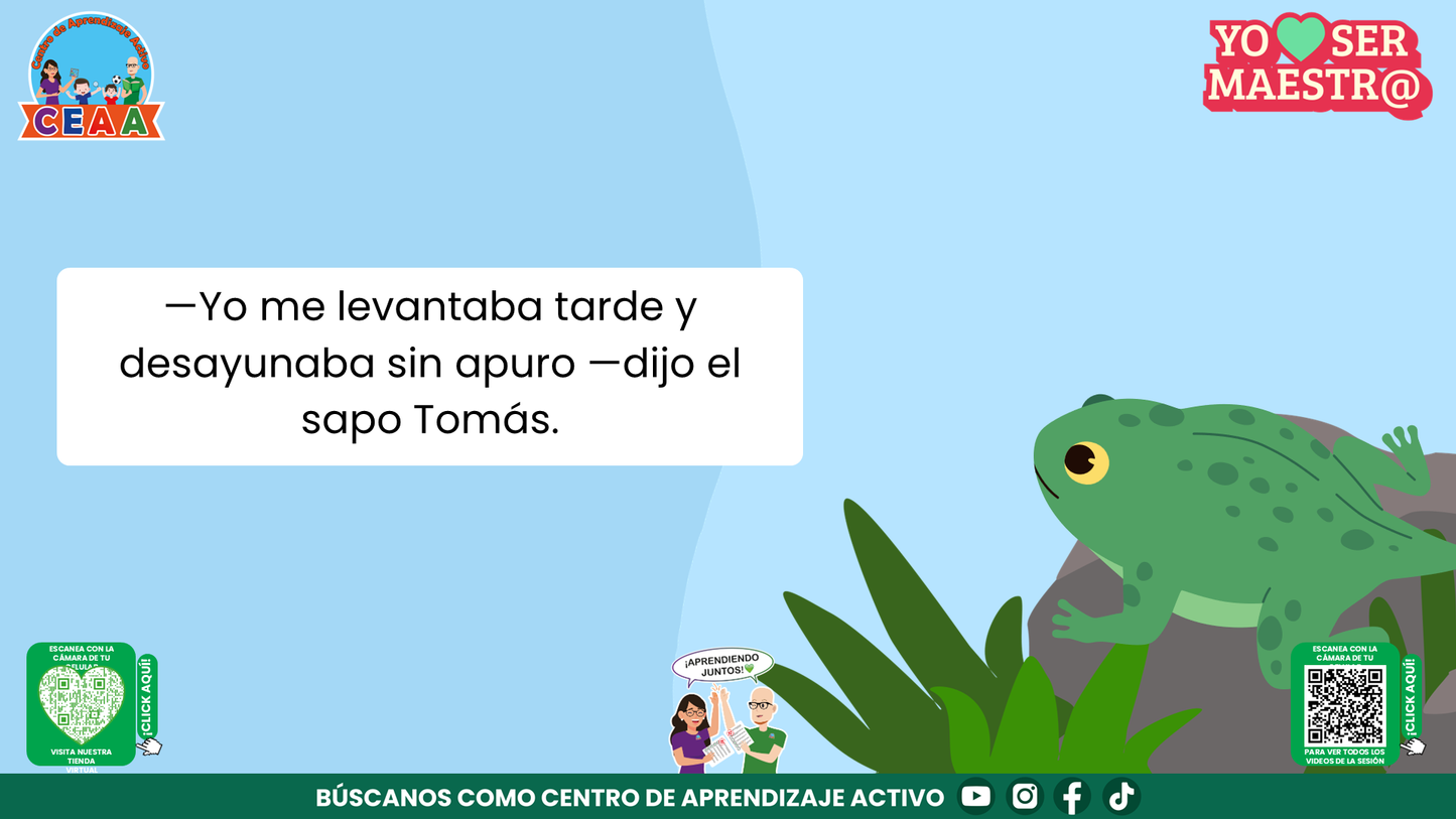 Historias para Maestros - Rita, la ranita maestra y el descanso merecido editable en PowerPoint