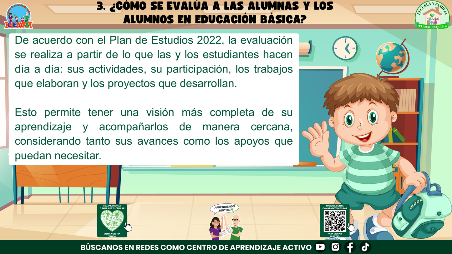 ESCUELA Y FAMILIA: ¿QUÉ ES LA EVALUACIÓN Y CÓMO SE EVALÚA HOY A MIS HIJOS? Editable en PowerPoint