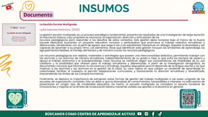 Presentación CTE Multigrado Tema 5: Gestión Escolar Multigrado (Editable en PowerPoint)