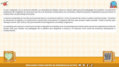 Presentación CTE Multigrado Tema 4: La Lectura y la Escritura en Aulas Multigrado (Editable en PowerPoint)