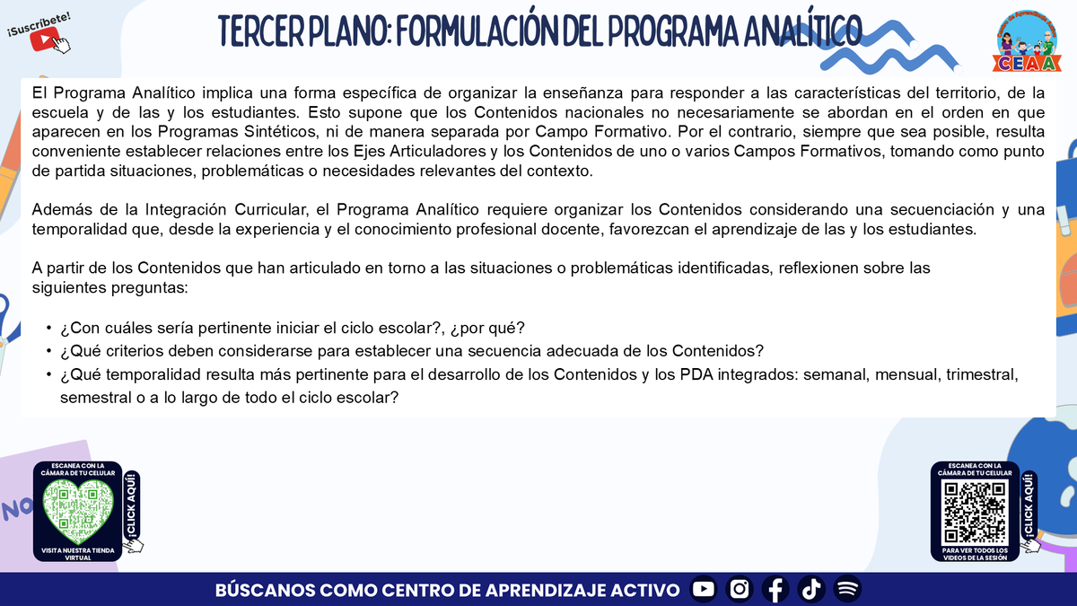 Presentación CTE Fase Intensiva Tema 3: La Contextualización y la Formulación del Programa Analítico Editable en PowerPoint