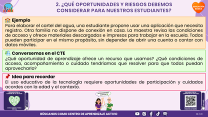 Resumen CTE del Tema 4 Educación Básica: PANTALLAS, REDES SOCIALES E INTELIGENCIA ARTIFICIAL ¿CÓMO ACOMPAÑAR UN USO CRÍTICO, SEGURO Y CON SENTIDO PARA APRENDER? editable en PowerPoint