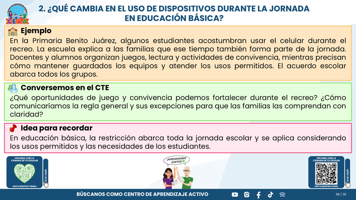 Resumen CTE Sesión 1 Tema: NUEVO ACUERDO 09/09/26 SOBRE EL USO RESPONSABLE Y SEGURO DE DISPOSITIVOS DIGITALES PERSONALES Y TECNOLOGÍAS DE APRENDIZAJE ¿QUÉ NOS CORRESPONDE HACER COMO ESCUELA? editable en PowerPoint
