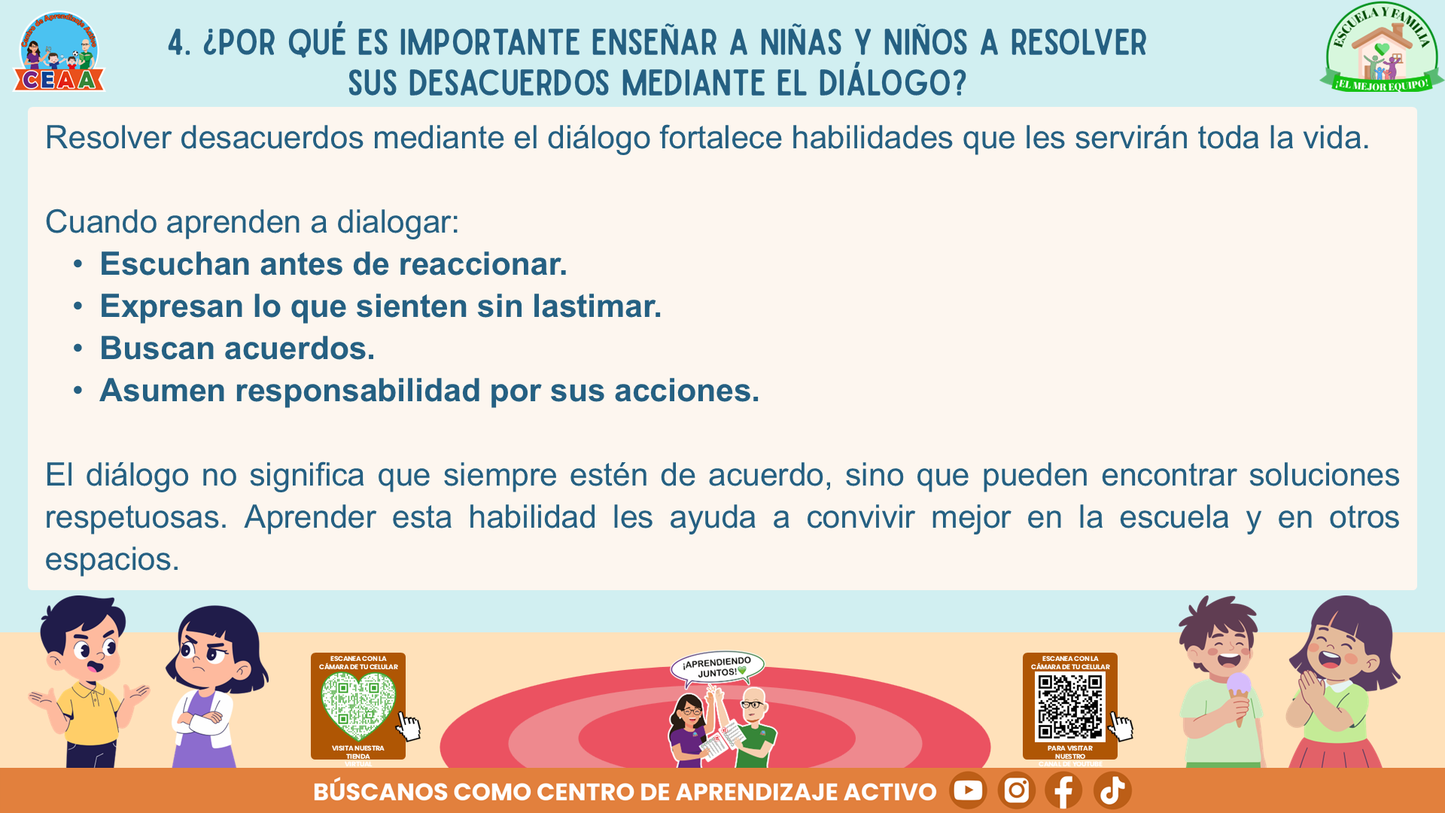 ESCUELA Y FAMILIA: ¿Qué hacer y cómo resolver conflictos entre estudiantes de manera adecuada? (Editable en PowerPoint)