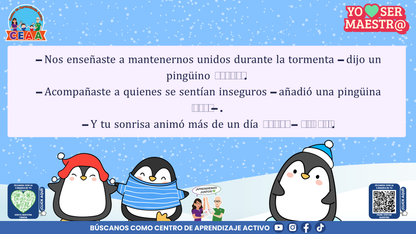 Historias para Maestros Taller Intensivo Maestros Enero 2026 - LOS PINGÜINOS Y EL CUADERNO DEL HIELO NUEVO (Editable en PowerPoint)