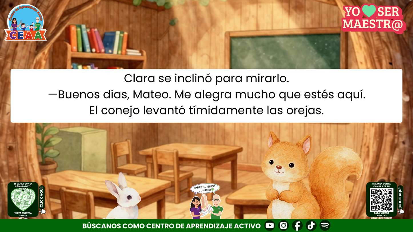 Historias para Maestros - Clara, la ardilla y la puerta del primer día Editable en PowerPoint