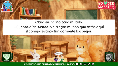 Historias para Maestros - Clara, la ardilla y la puerta del primer día Editable en PowerPoint