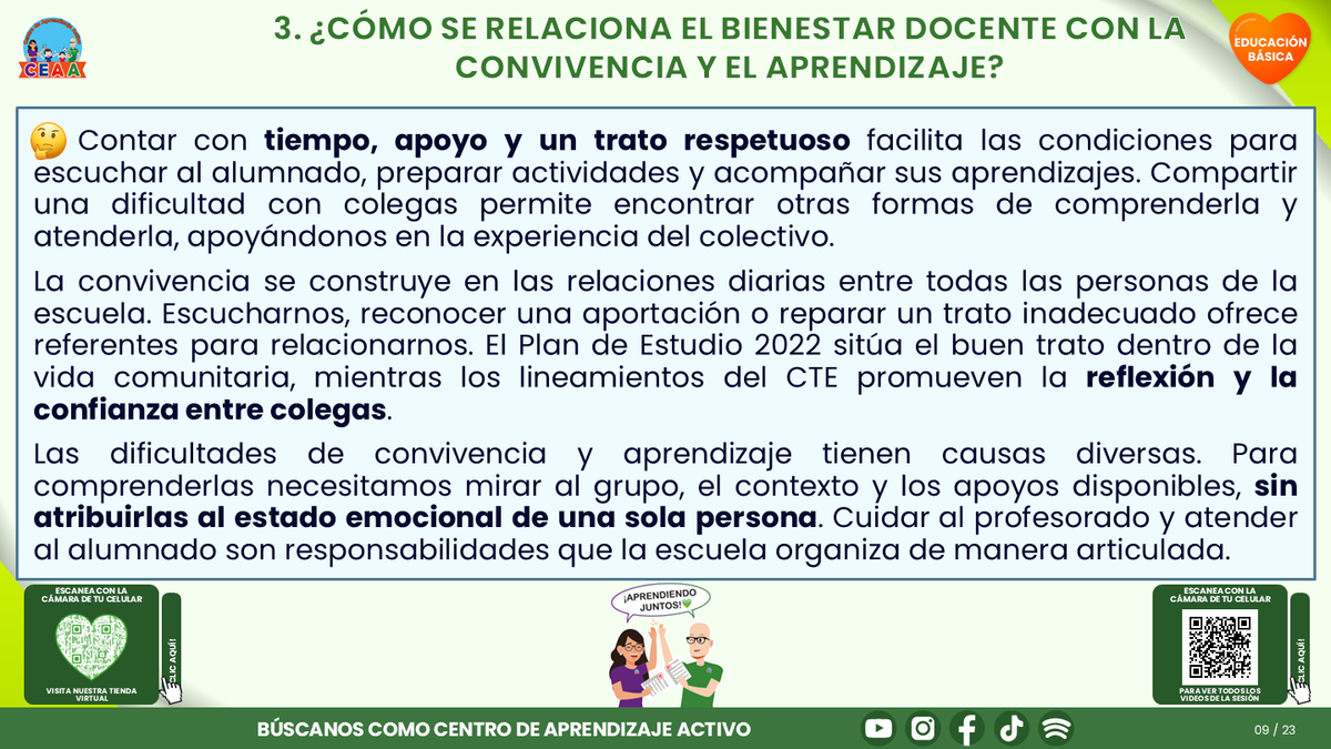Resumen CTE del Tema 6 Educación Básica: BIENESTAR SOCIOEMOCIONAL DOCENTE ¿CÓMO CUIDARNOS Y CONSTRUIR CONDICIONES DE TRABAJO QUE NOS AYUDEN A ENSEÑAR Y CONVIVIR? editable en PowerPoint
