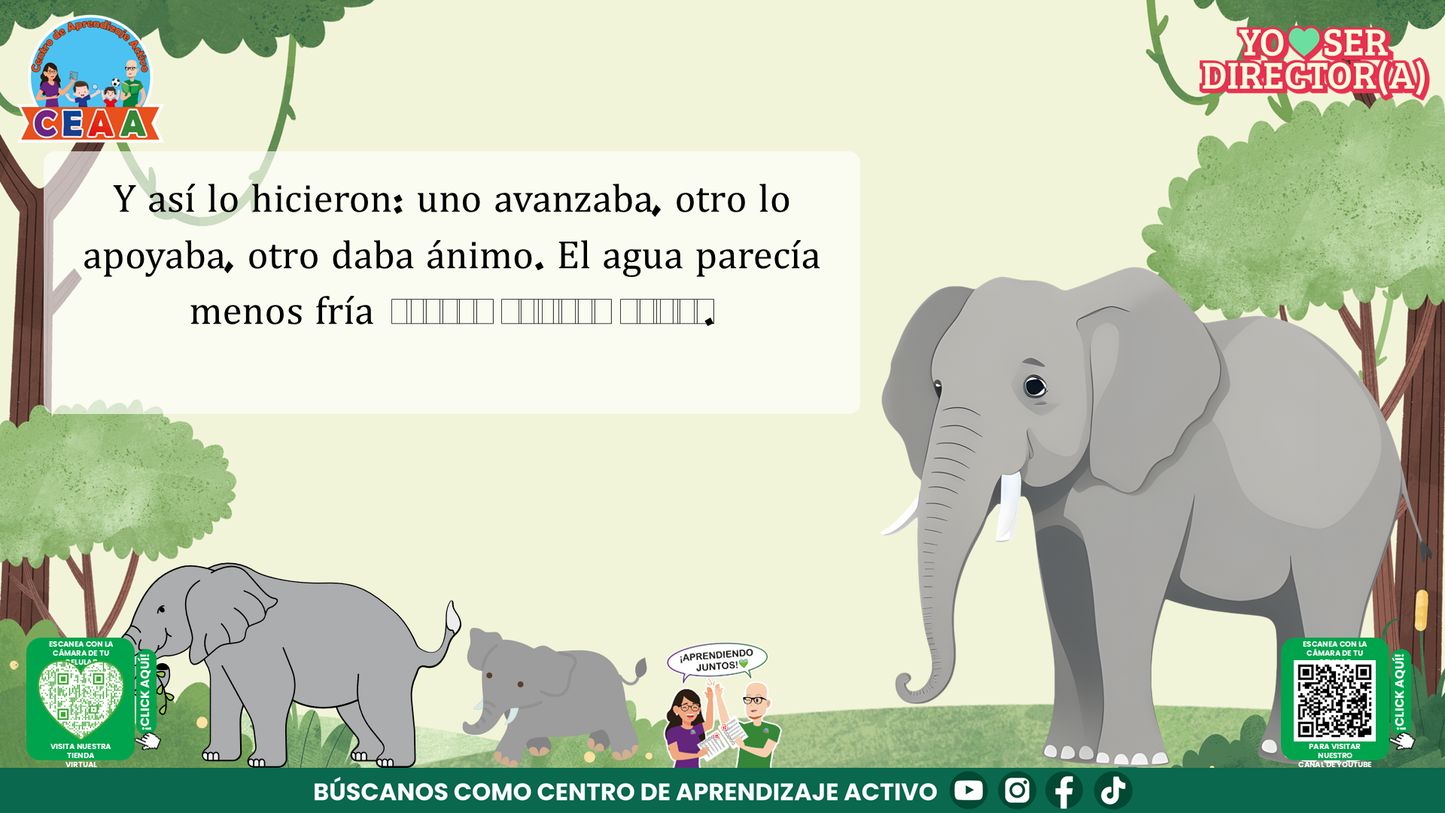 Historias para Maestros Taller Intensivo Directores Enero 2026 - LA ELEFANTA Y EL SENDERO QUE NADIE HABÍA RECORRIDO (Editable en PowerPoint)