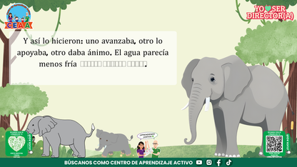Historias para Maestros Taller Intensivo Directores Enero 2026 - LA ELEFANTA Y EL SENDERO QUE NADIE HABÍA RECORRIDO (Editable en PowerPoint)