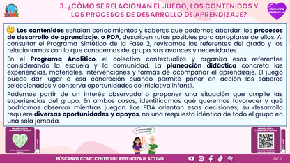 Resumen CTE del Tema 1 Educación Preescolar: EL JUEGO Y LA VINCULACIÓN ENTRE LOS CAMPOS FORMATIVOS ¿CÓMO CREAR EXPERIENCIAS DE APRENDIZAJE CON SENTIDO EN LA FASE 2? editable en PowerPoint