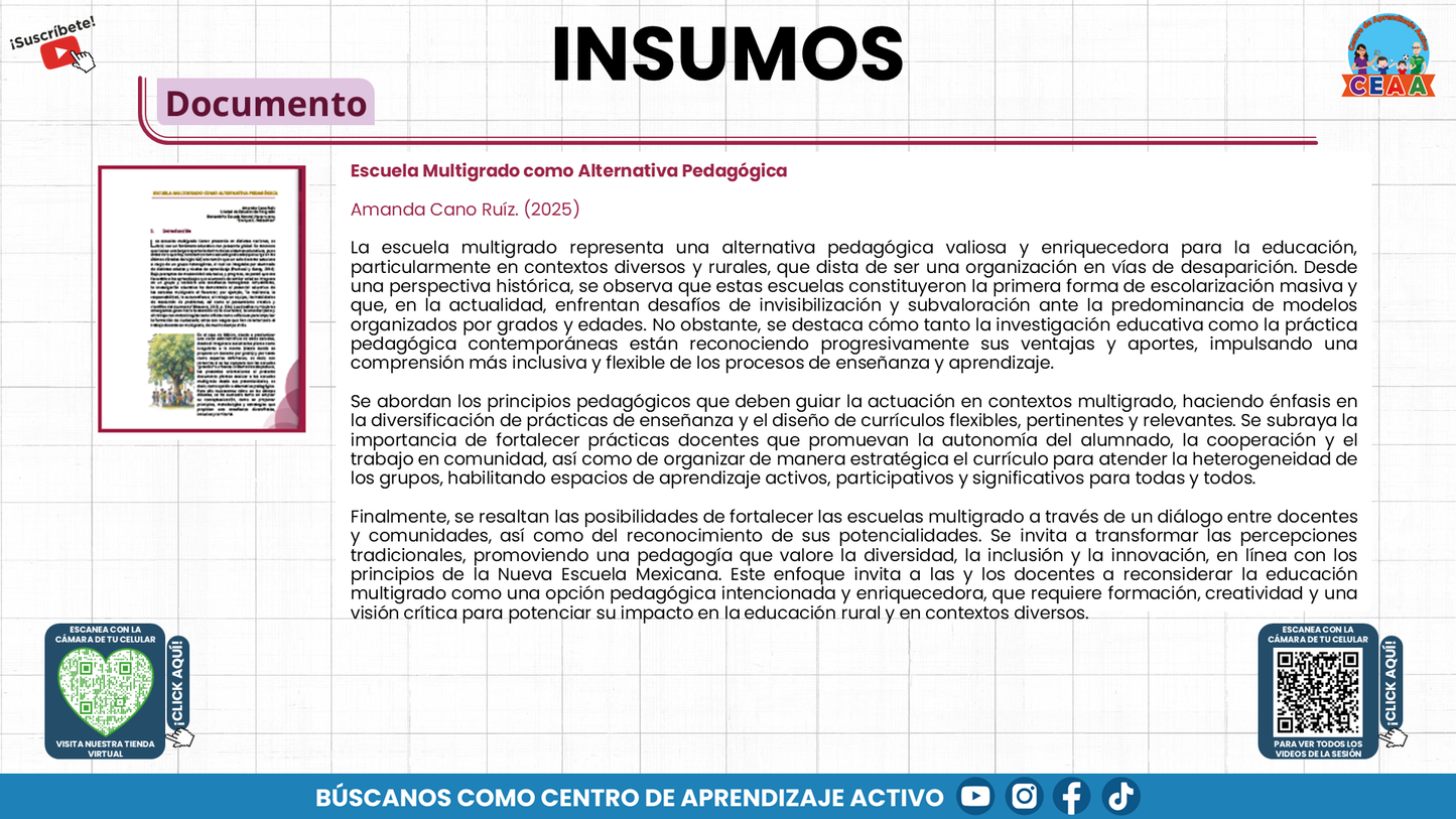 Presentación CTE Multigrado Tema 1: Pedagogías Multigrado (Editable en PowerPoint)