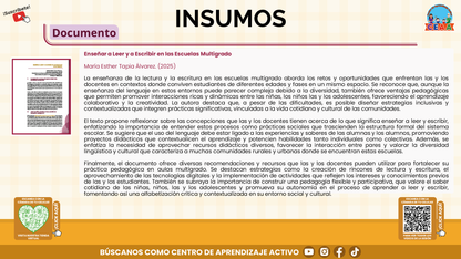 Presentación CTE Multigrado Tema 4: La Lectura y la Escritura en Aulas Multigrado (Editable en PowerPoint)