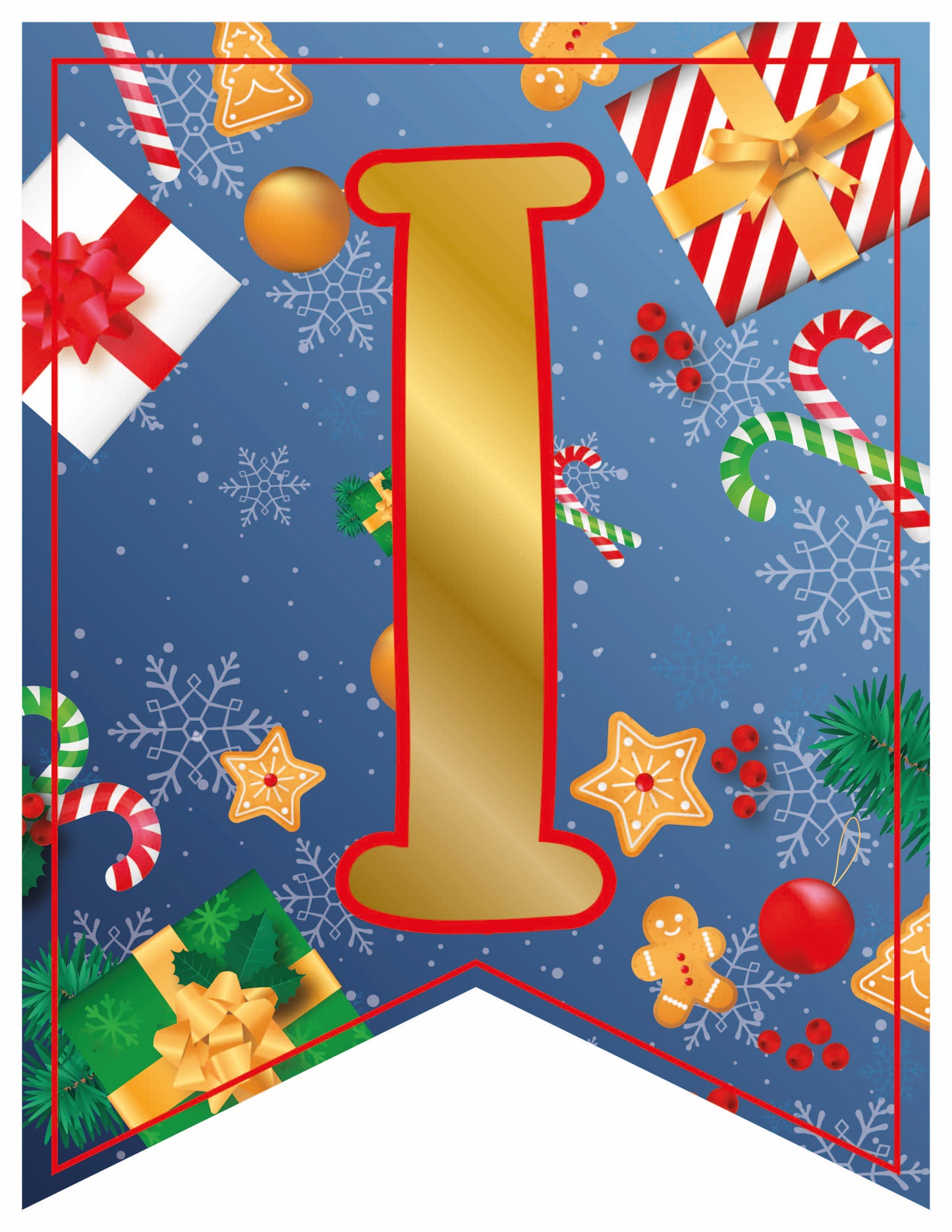 Banderín Mes Diciembre en PDF