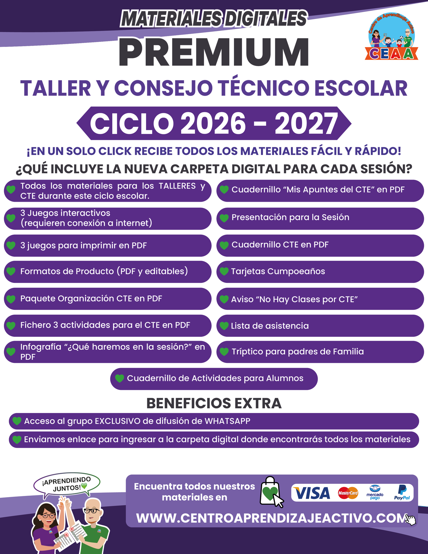 ⏳️PREVENTA: 💎CARPETA PREMIUM Acceso a CTE y Talleres 2026-2027(📌Incluye de regalo los Materiales para la 8ª Sesión de CTE y las 2 sesiones del Taller Intensivo Julio de este 2026)
