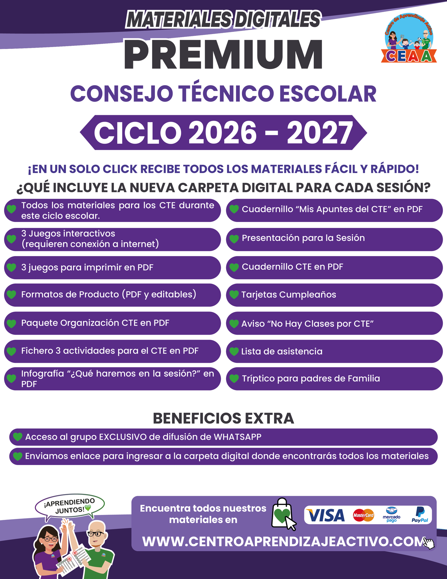 💎CARPETA PREMIUM Acceso a materiales digitales del CTE 2026-2027